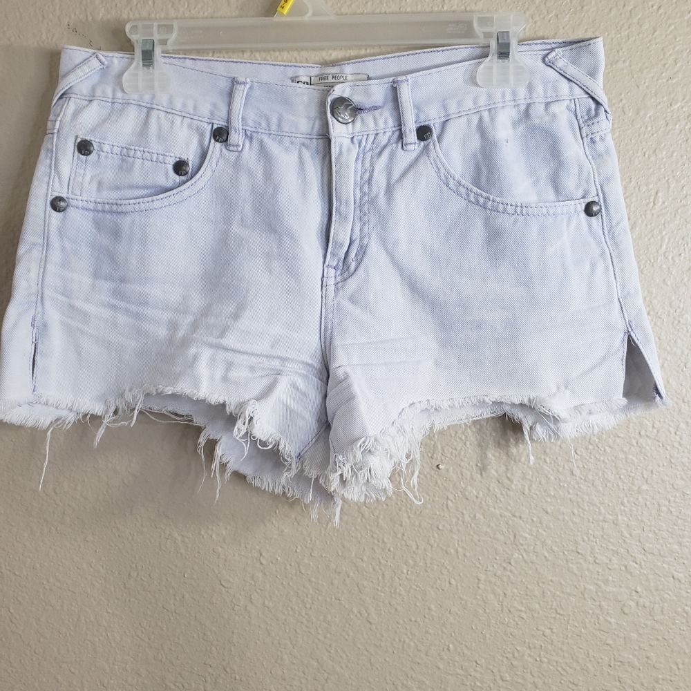 Free People Classic Denim Cut Off Shorts Size 27